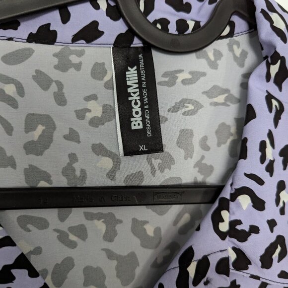 Black Milk Purple Leopard Print Shirt Dress XL - Picture 2 of 2